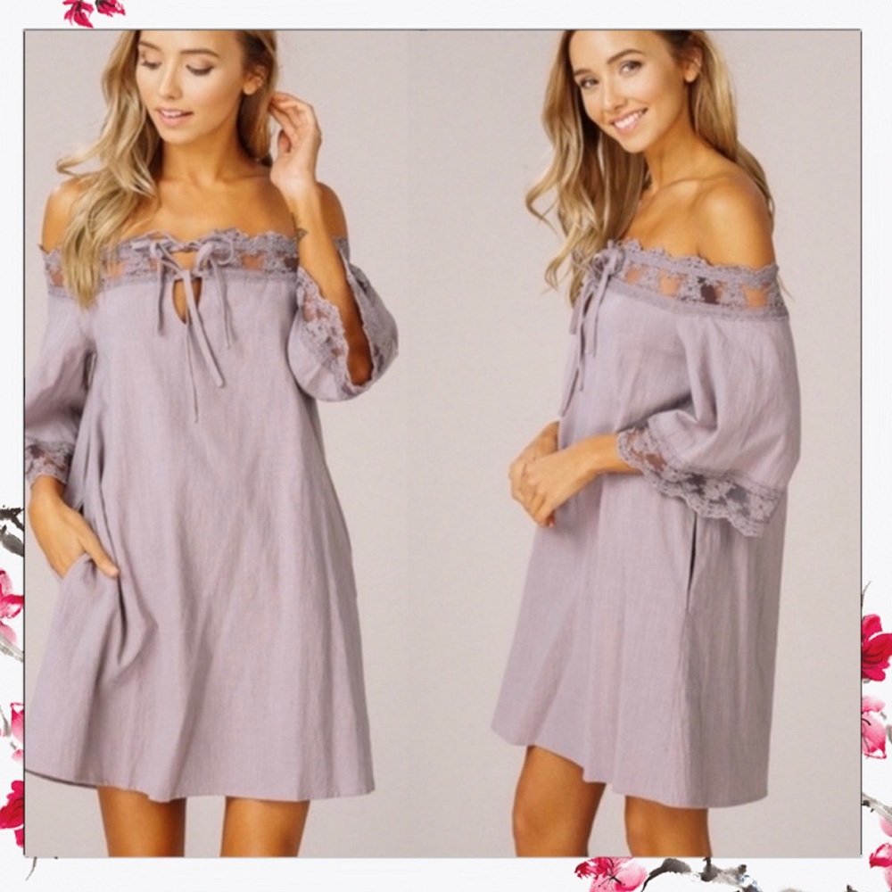 HURRY! Off-Shoulder Dress - Picture 3 of 3